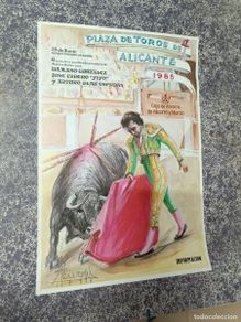 Carteles toros: ANTIGUO CARTEL DE TOROS, PLAZA DE ALICANTE, DAMASO, YIYO, BLAU, 1985 -K2